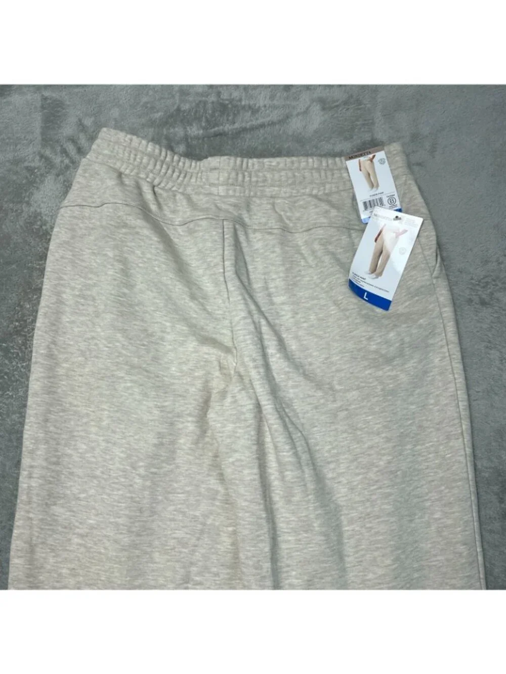 NWT Mondetta Women's L Beige Fleece Lined Pants Straight Leg  C0632